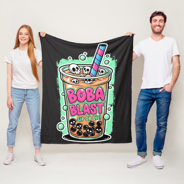 Boba Blast – Sip or Die! – Fleece Blanket (Beispiel)