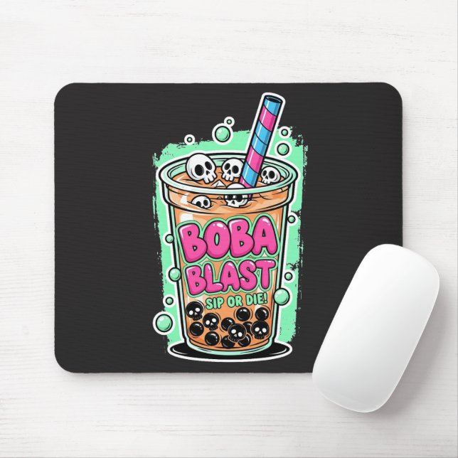 Boba Blast – Sip or Die! Mousepad (Mit Mouse)