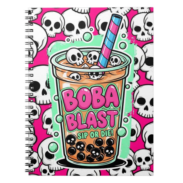 Boba Blast – Sip or Die!  Notizblock (Vorderseite)