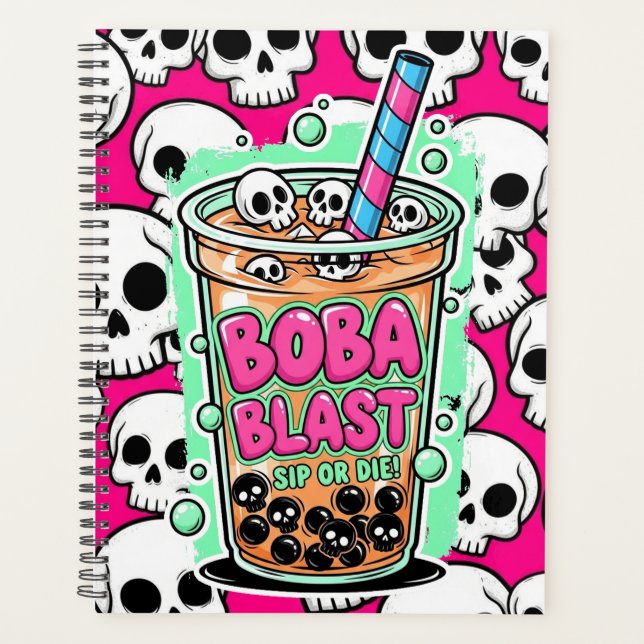 Boba Blast – Sip or Die! Planner Planer (Vorderseite)