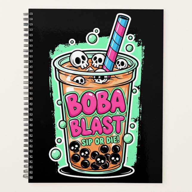 Boba Blast – Sip or Die! Planner Planer (Vorderseite)