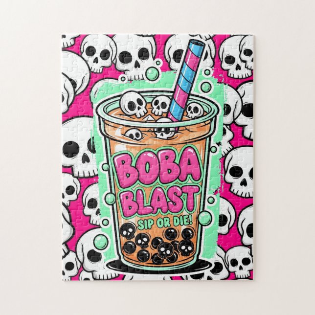 Boba Blast – Sip or Die! Puzzle (Vertikal)