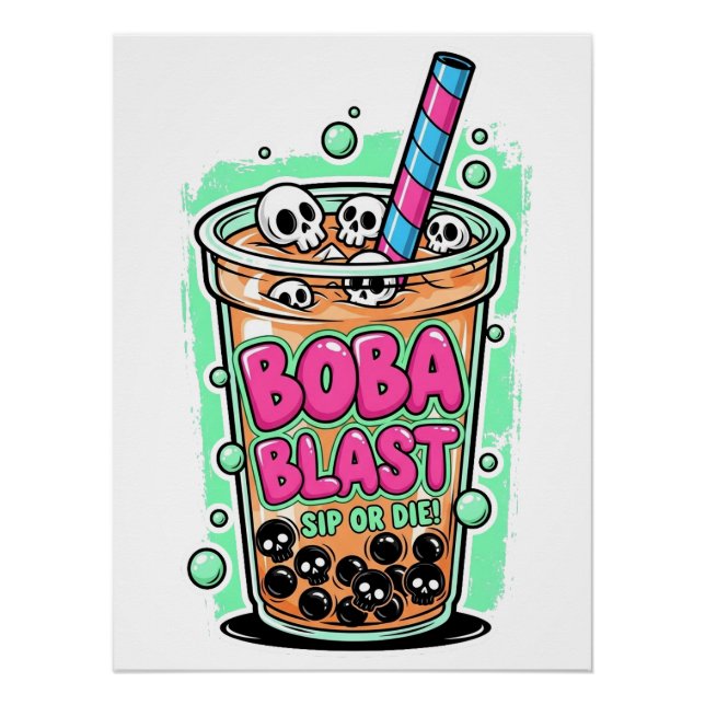 Boba Blast – Trinke oder stirb! Glänzendes Poster (Vorderseite)