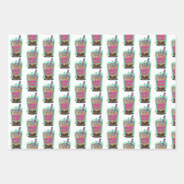 Boba Blast – Wrapping Paper Flat Sheet Set of 3 Geschenkpapier Set