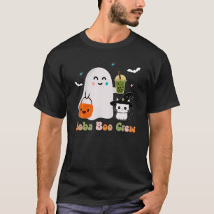 Boba Boo Crew Niedlich Ghost Cat Bubble Tea Kawaii T-Shirt