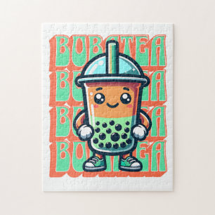 Boba Bubble Tea Kawaii Niedlicher Cartoon Puzzle