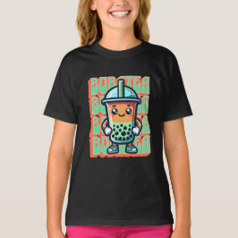Boba Bubble Tea Kawaii Niedlicher Cartoon T-Shirt