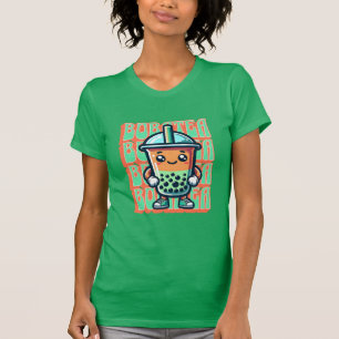 Boba Bubble Tea Kawaii Niedlicher Cartoon T-Shirt