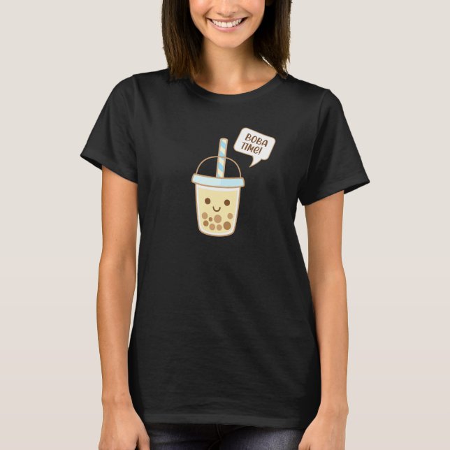 Boba Bubble Tea Time T-Shirt (Vorderseite)