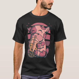 Boba Bubble Tee Kühe Rosa Sonnenuntergang