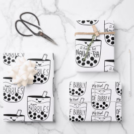 Boba Bubble Tee Naughty Bachelorette Geschenkpapier Set