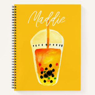 Boba Bubble Teebilderkunst Notizbuch
