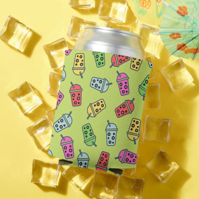 Boba Bubble Tees Muster Dosenkühler (In Situ Sommer)