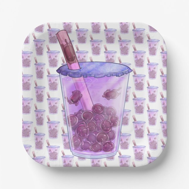 Boba Cats Pappteller (Vorderseite)