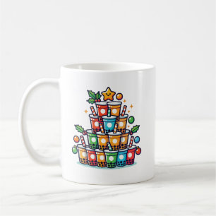 Boba Christmas Tree - Funny Bubble Tee Urlaub Kaffeetasse