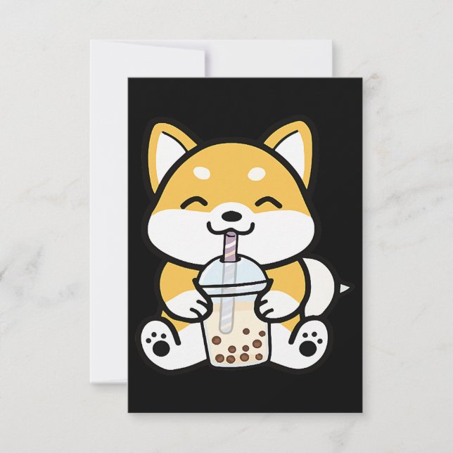 Boba Corgi, Corgi Boba, Boba Shiba, Shiba, Corgi Einladung (Vorderseite)