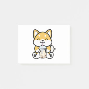 Boba Corgi, Corgi Boba, Boba Shiba, Shiba, Corgi Post-it Klebezettel