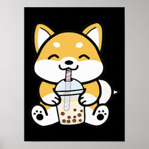 Boba Corgi, Corgi Boba, Boba Shiba, Shiba, Corgi Poster
