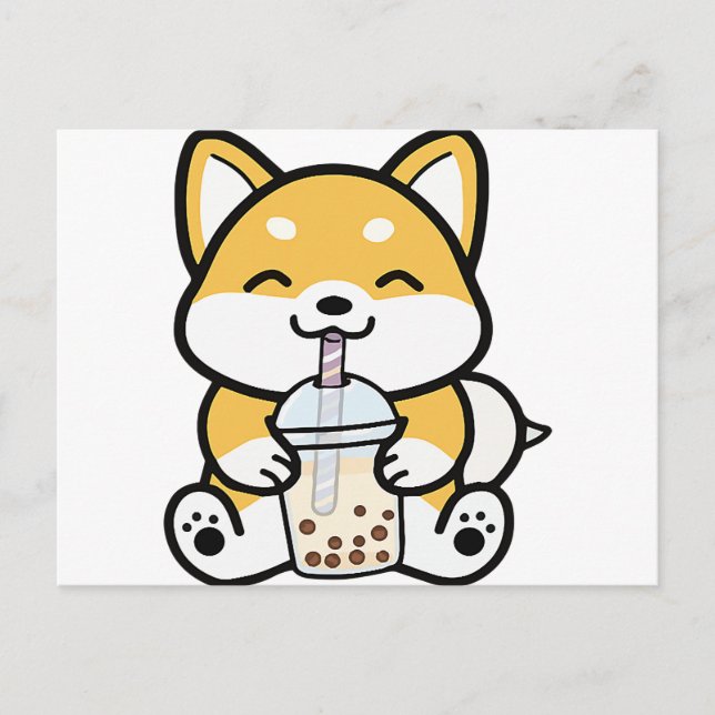 Boba Corgi, Corgi Boba, Boba Shiba, Shiba, Corgi, Postkarte (Vorderseite)