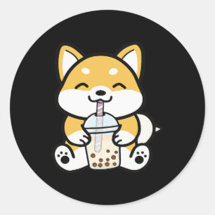 Boba Corgi, Corgi Boba, Boba Shiba, Shiba, Corgi Runder Aufkleber