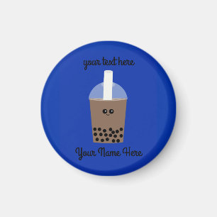 Boba Drink #1 Round Magnet