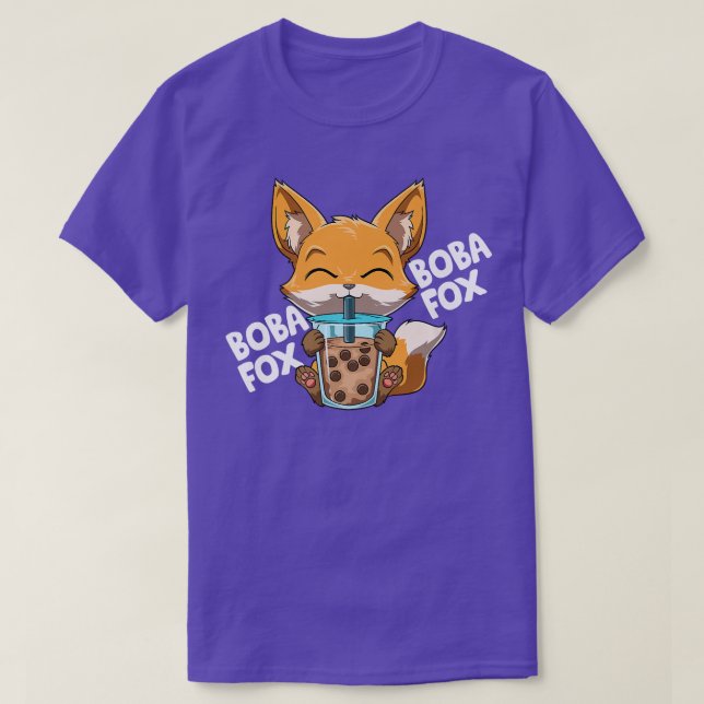 Boba Fox Funny Kawaii Bubble Tea  122 T-Shirt (Design vorne)