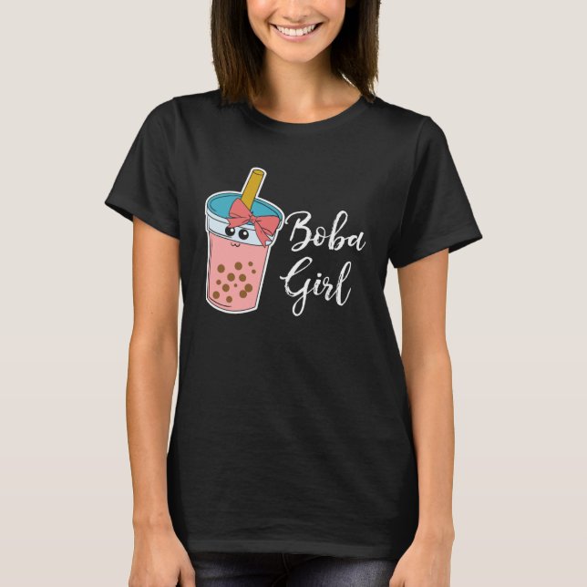 Boba  Girl Milk Tea Bubble Tea MP T-Shirt (Vorderseite)