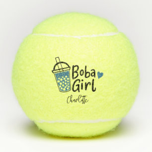 Boba Girl Niedlich Tee Liebhaber Teamplayer Tennisbälle