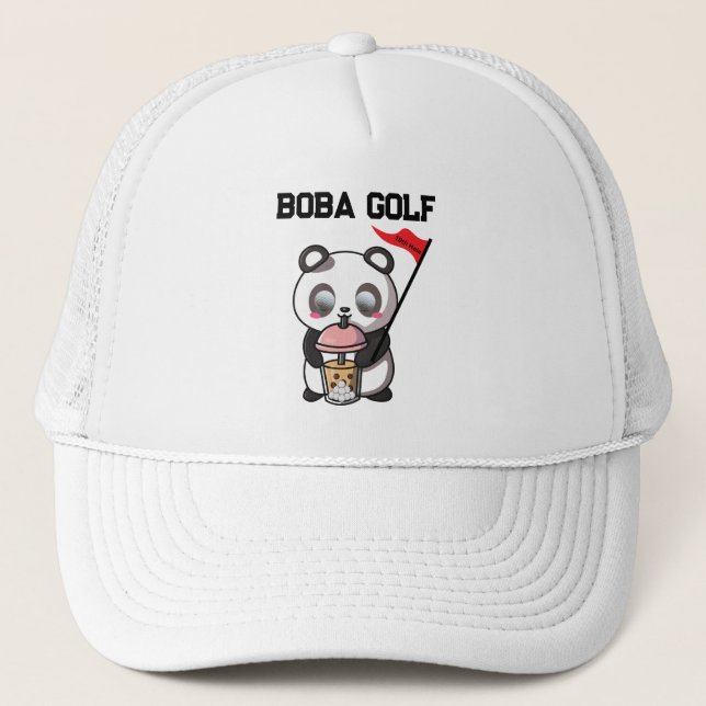 Boba Golf | Milchtee | Bubble Golf | Golfer Truckerkappe (Vorderseite)