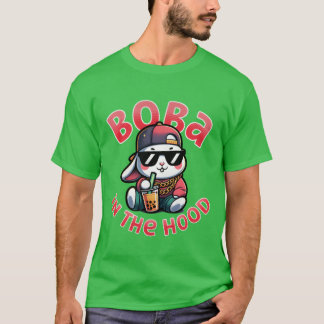 Boba in der Hood Cool 90er Hip Hop Bubbleea Rab re T-Shirt