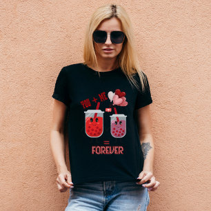 Boba Love Forever – Süßes Valentinstag-Paar T-Shirt