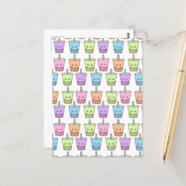 Boba Milk Tea Flavors Postkarte