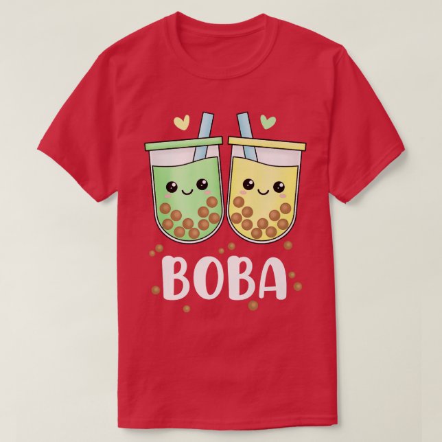Boba Milk Tea Kawaii Niedlich Boba Tapioca Balls G T-Shirt (Design vorne)