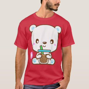 Boba Niedlich Bear Kawaii Ästhetische Blase Milch T-Shirt