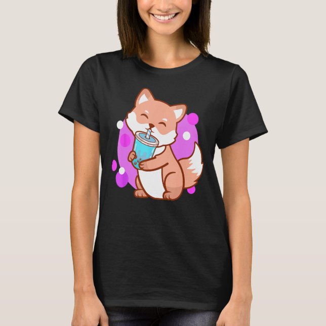 Boba Niedlich Fox Bubble Tee Neko Girls Geschenk (Vorderseite)
