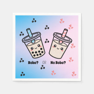 Boba oder kein Boba?  Bubble Tea Boba Geschlechtse Serviette