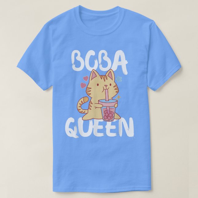 Boba Queen Panda Lover trinkt Blase Milk Tea Ka T-Shirt (Design vorne)