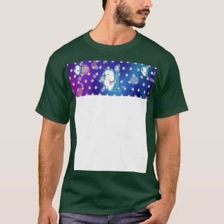 Boba Space Bear mit Boba Background T-Shirt