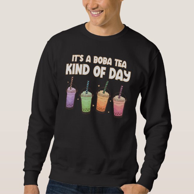 Boba Tapioca Pearls Bubble Milk Tea Drink Men Wome Sweatshirt (Vorderseite)