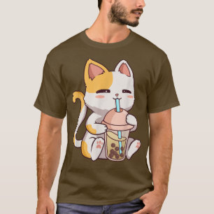Boba Tea Bubble Cat Kawaii Neko Anime Niedlich Cat T-Shirt