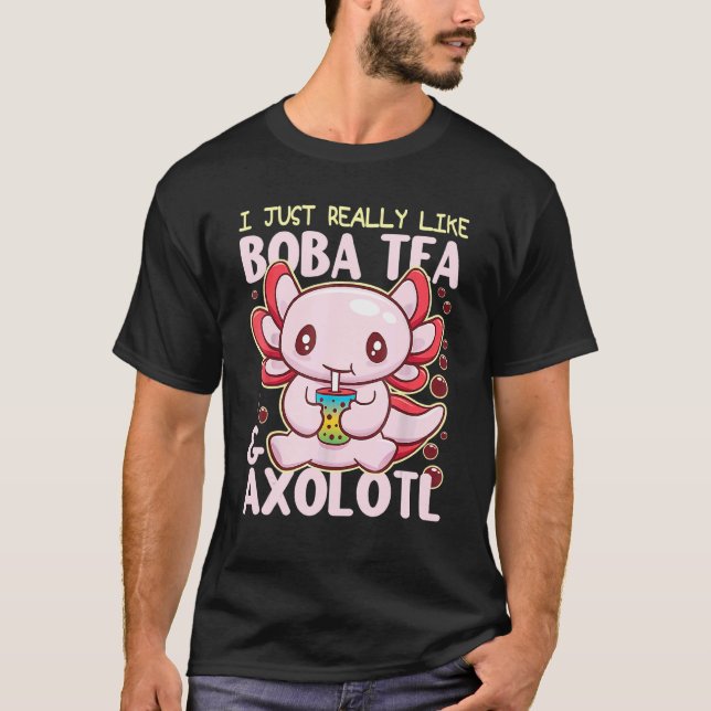 Boba Tea Bubble Tea Axolotl  Axolotl T-Shirt (Vorderseite)