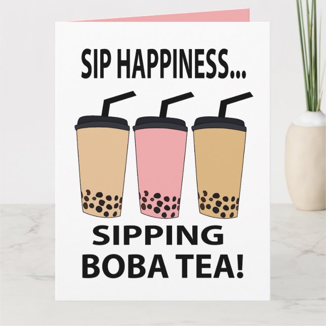 Boba Tea Bubble Tea Boba Tea Karte (Vorderseite)