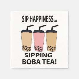 Boba Tea Bubble Tea Boba Tea Party Serviette