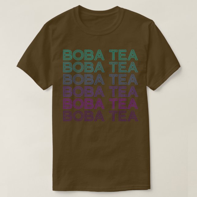 Boba Tea Bubble Tea Milk Tea Retro  T-Shirt (Design vorne)