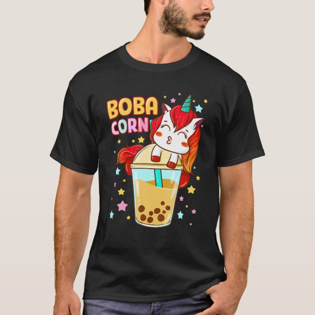 Boba Tea Bubble Tee Niedlich Kawaii Einhorn Gesche (Vorderseite)