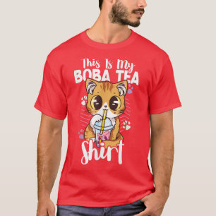 Boba Tea Cat Bubble Tea Kawaii Anime japanische Mi T-Shirt