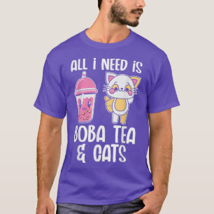 Boba Tea Cat Bubble Tea Kawaii Anime japanische Mi T-Shirt