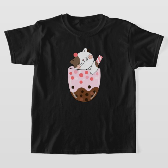 Boba Tea Cat Bubble Tea Kawaii Anime Japanisches M T-Shirt (Ablage )