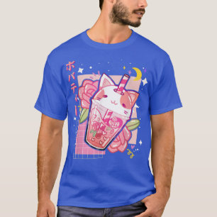 Boba Tea Cat Bubble Tea Kawaii Anime Japanisches M T-Shirt