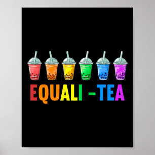 Boba Tea Equali Tea Lgbt Pride Rainbow Poster